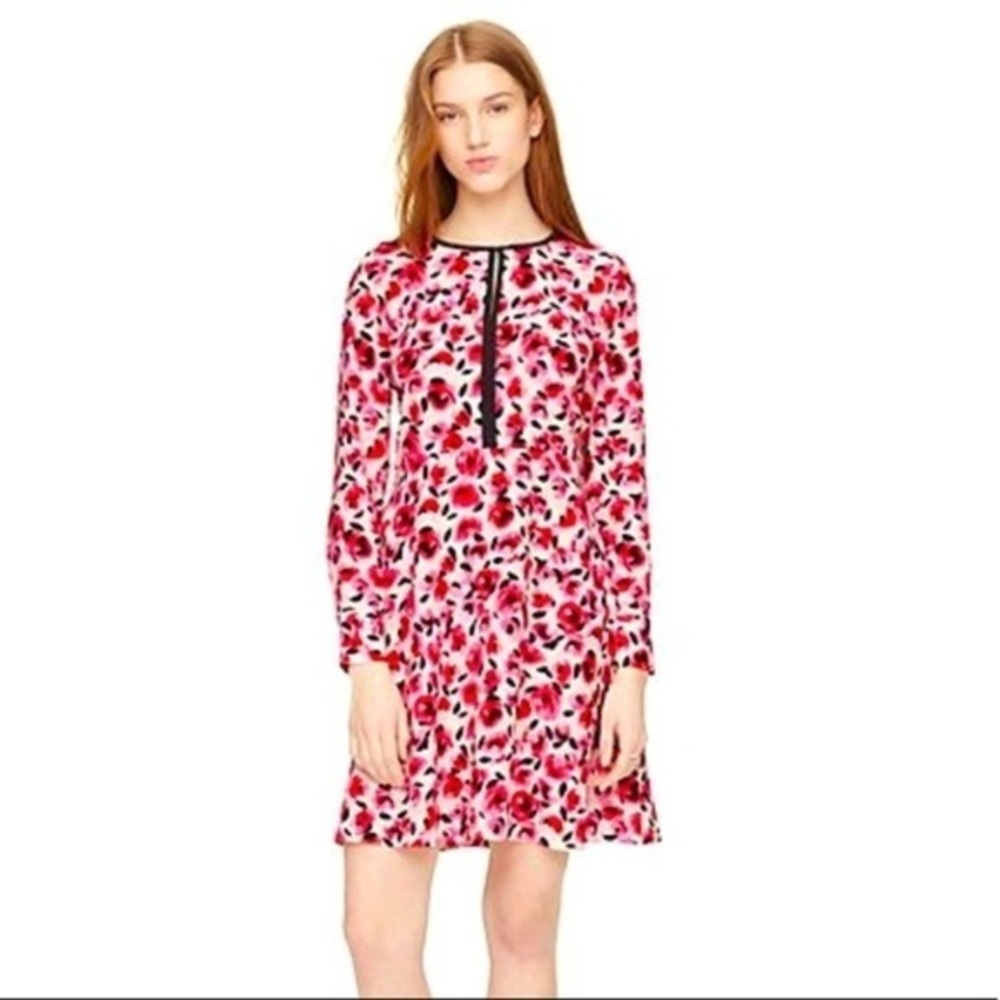 NWT Kate Spade Mini Rose Silk Dress 6 8 $348​
